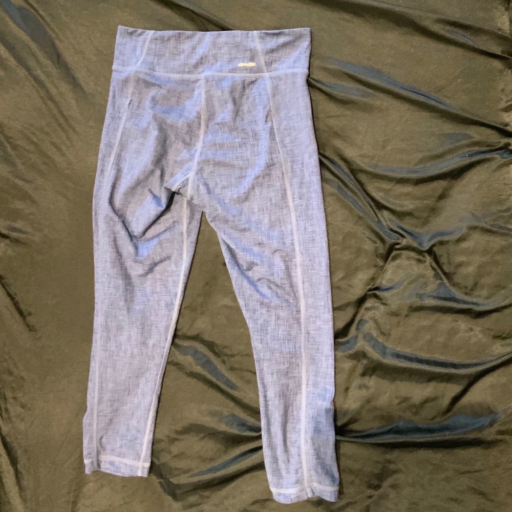 EUC-Adidas Climalite navy streaked capris - Picture 2 of 3